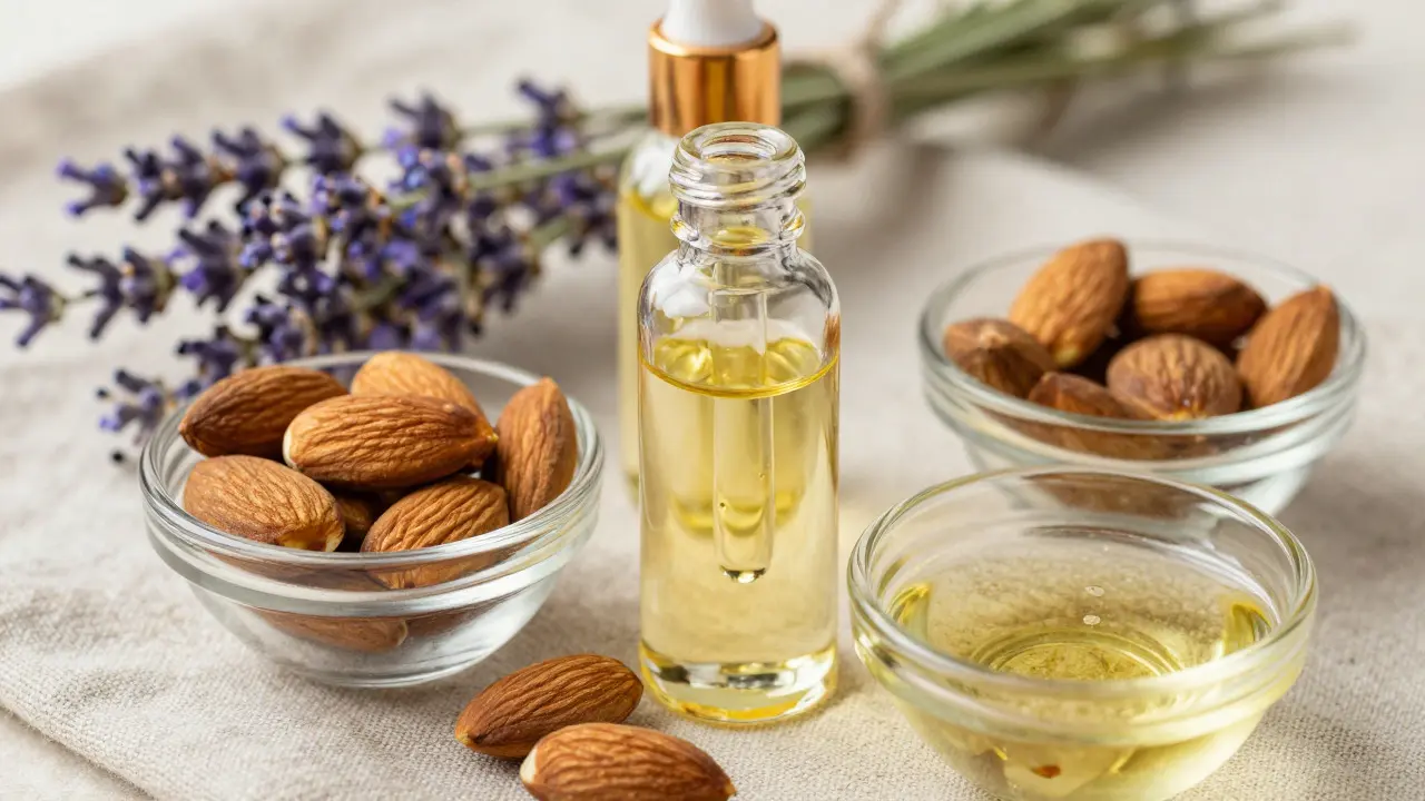 Natürliche Massageöle und Lavendel für sanfte Pflege